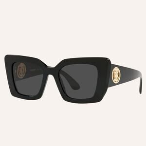 New! Burberry BE4344 3001/87 Black Square Sunglasses, Authentic